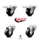 Service Caster 3.5 Inch Phenolic Wheel Swivel Bolt Hole Caster Set with 2 Total Lock Brake SCC SCC-BHTTL20S3514-PHR-2-S-2 - alternate 2